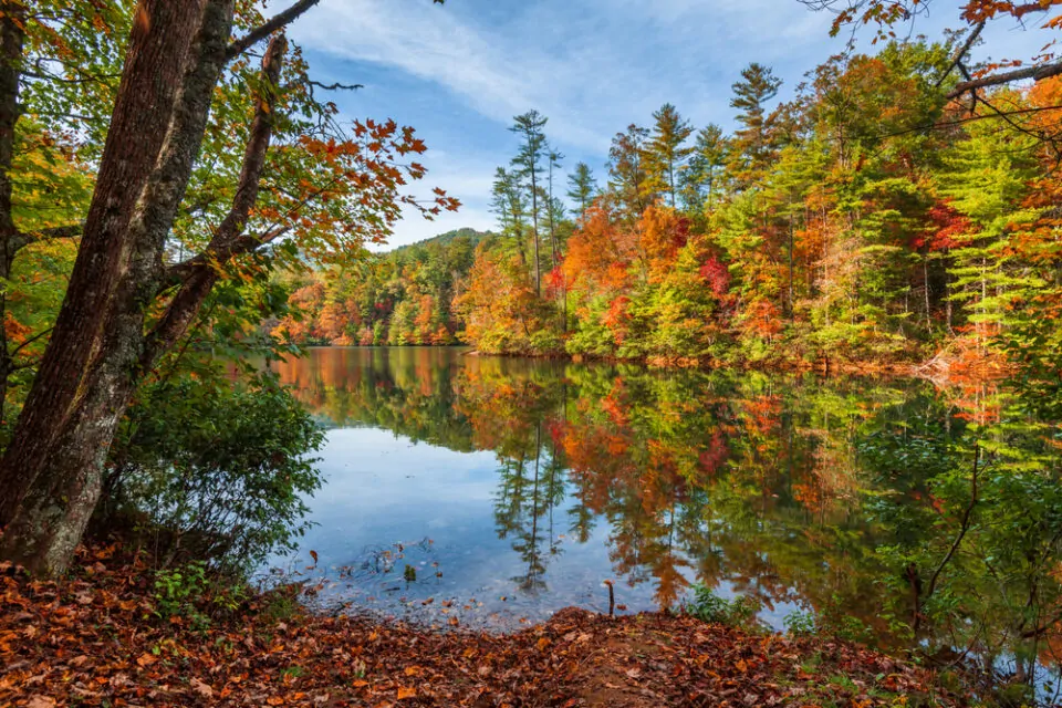 Lakeside Otoño en North Carolina